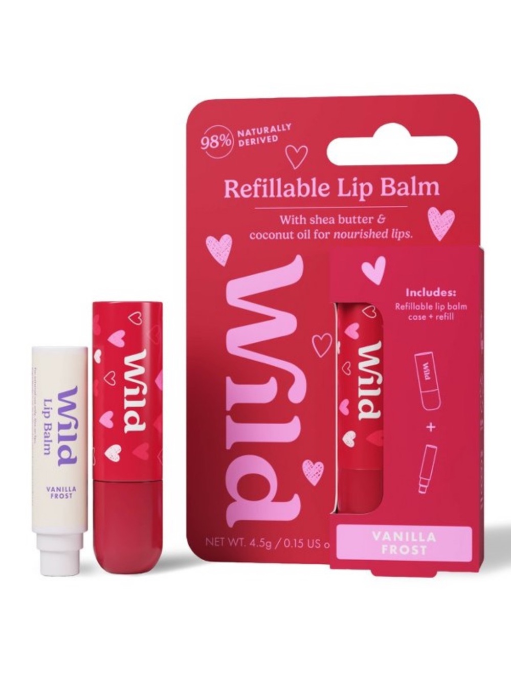 Wild Starter Kit Red Heart Lip Balm, NEW
